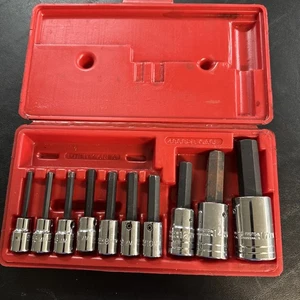 PROTO USA 10-Piece Metric Hex Bit Set 3/8" & 1/2" Drive EXCELLENT - Picture 1 of 7
