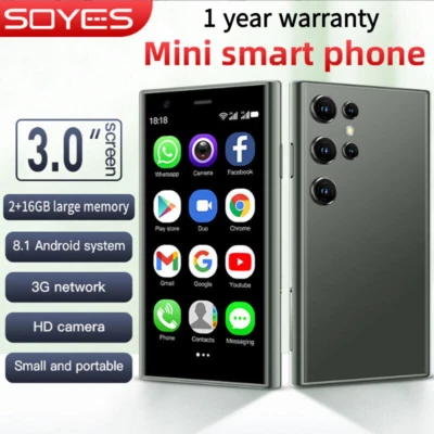 SOYES S23 Pro Unlocked Mini HD Smartphones 3G GSM 2GB +16GB Android 8.1 Dual SIM - Image 1 of 4