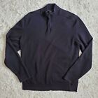 Alfani Men's Black Sweater 1/4 Zip Pullover Long Sleeve Reg Fit XL