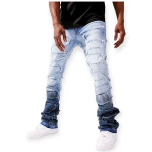 Jeans Martin Stacked - Denim (Blue Steel) JTF1131 Jordan Craig - Picture 1 of 5