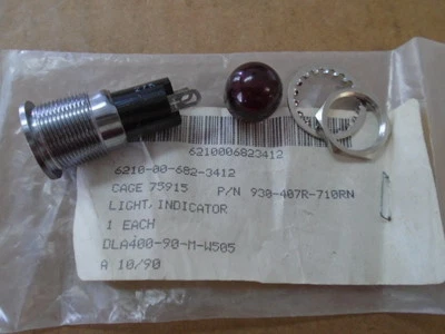 1 EA NOS LITTELFUSE ПАНЕЛЬ ИНДИКАТОР СВЕТА С КРАСНЫЙ ОБЪЕКТИВ P/N: 930-407R-710RN - Изображение 1 из 3
