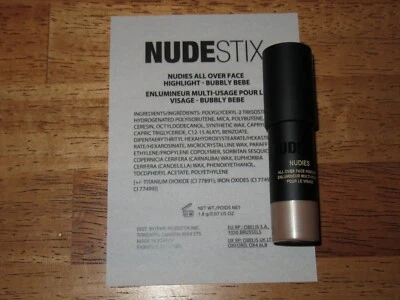 NUDESTIX NUDIES ALL OVER FACE COLOR GLOW HIGHLIGHTER BUBBLY BEBE  Mini 1,8 g - Bild 1 von 4