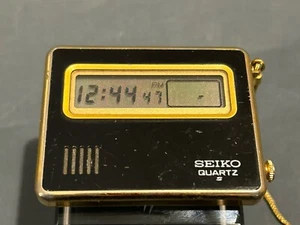 Vintage Seiko Quartz Pocket Watch 7412-803K Rare - Picture 1 of 14