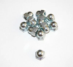 Tuercas de sombrero M3, 4, 5, 6, 8 galvanizadas, forma alta, DIN 1587, tuerca de sombrero - Imagen 1 de 1