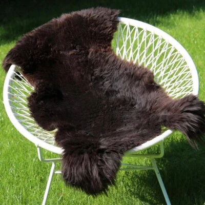 Lammfell Schaffell Braun 2. Wahl echt Merino Fell Läufer Deko Sitzunterlage - Bild 1 von 4