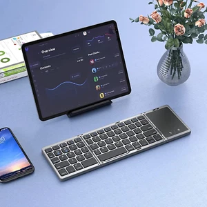 Foldable Bluetooth Keyboard w/ Touchpad – Portable for Phone/Tablet - Picture 1 of 14