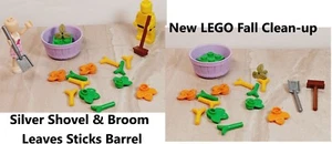 New LEGO Seasonal Decorations FALL CLEAN UP Set Barrel Fake Leaves Miniature - Picture 1 of 1