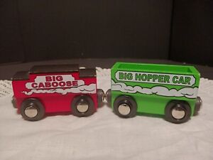 THE BIG ENGINE 2 Car Lot. The Big Hopper Car & The Big Red Caboose. Pre-owned