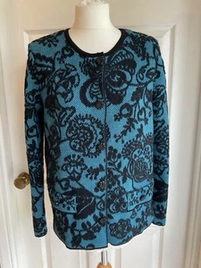 David Nieper Brand New Textured Teal Spruce Merino Wool Jacket Size 12 - Picture 1 of 5