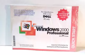 Microsoft Windows 2000 Professional W2K+SP2 Factory Sealed CD+ ~ X06-31621 ~Dell - Picture 1 of 3