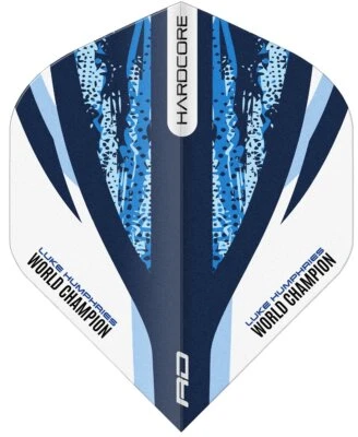 Reddragon Dartflight White & Blue Hardcore Luke Humphries Standard