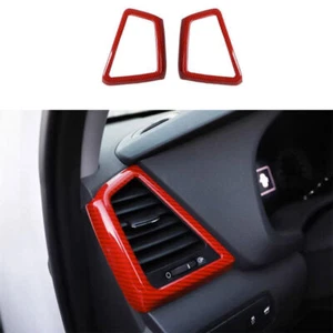 For Hyundai Tucson 16-18 Carbon Fiber Red L&R AC Air Outlet Vent Cover Trim 2PC - Picture 1 of 8