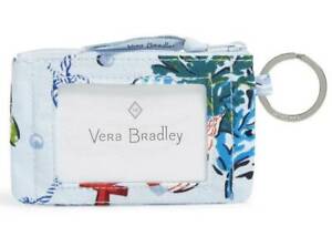 NEW Vera Bradley Zip ID Card Holder Case Wallet Anchors Aweigh Pattern