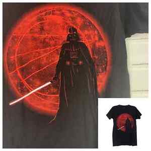 Tee Villain tshirt Darth Vader Star Wars black red ringspun cotton unisex small
