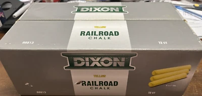 FREE SHIP Dixon Ticonderoga Railroad Chalks, 4 in, Yellow - 72 BOX - 5 Pounds - Image 1 of 4
