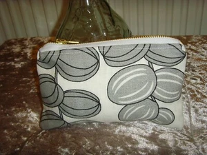 NUOVA BORSA COSMETICA ZIP 18 cm x 11 cm JOSEF FRANK CELOTOCAULIS GRIGIO STAMPA LINO - Foto 1 di 2