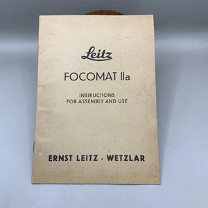 Vintage Leitz Welter Focomat IIa Instruction Book - Picture 1 of 6