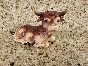 Goebel  1991 DeGrazia Laughing El Torro Cow Rare 10 374 08 Super Cute! - Picture 1 of 6