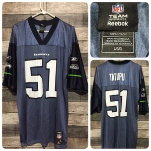 Reebok Seattle Seahawks NFL Tatupu #51 Football Trikot Herren L blau 100% Nylon - Bild 1 von 9