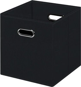 Schwarze faltbare Aufbewahrungswürfel Behälter, Stoffbox 1 Stück, - Bild 1 von 2