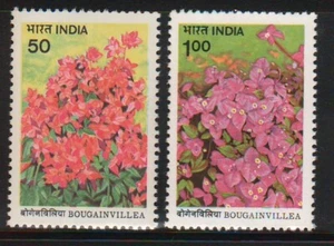 India 1985 Buganvillas Flores Plantas Naturaleza Árbol Sellos 2v MNH - Imagen 1 de 1