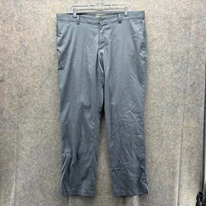 Nike Pants Men 38x32 Adult Gray Chino Flat Athletic Golf Golfer Dri fit Trousers - Picture 1 of 11