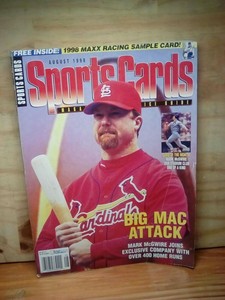 SPORTS CARDS MAGAZINE -AUG 1998  MARK McGWIRE RICHIE ASHBURN TONY GWYNN wo card