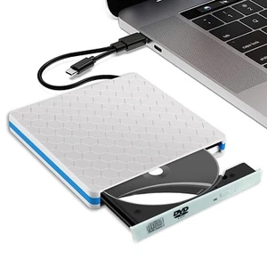 External CD DVD Drive CD-RW DVD-R Combo Burner USB 3.0 Type-C for Windows 11 10 - Picture 1 of 7