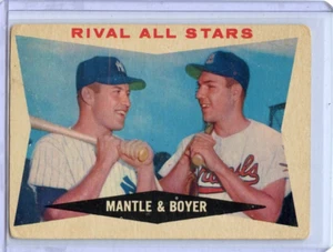 1960 Topps Rival All Stars Mickey Mantle Boyer Yankees #160 ⭐️💥🎯 GVG - Picture 1 of 2