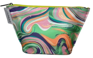Clinique Cosmetic Makeup Travel Case Bag Retro Colorful Swirl Pattern C35 - Picture 1 of 8