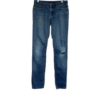 Prana Medium Wash Denim Jeans Ripped Size 8/29 31" x33" Western Rodeo Casual Blu - Picture 1 of 10