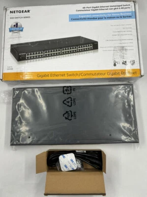 NETGEAR GS348 GS348PP-100NAS GIGABIT 48-PORT 380W ETHERNET UNMANAGED SWITCH - Image 1 of 4