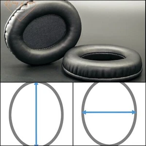 Oval Ellipse Egg Shape Full Size Leather Ear Pad Foam Cushion EarMuff Headphone - Picture 1 of 24