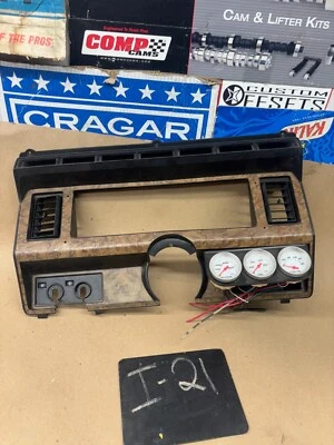 1980-1986 F150 F250 F350 BRONCO GUAGE CLUSTER PAINEL MOLDURA WOODGRAIN BURL PROJECT - Imagem 1 de 4