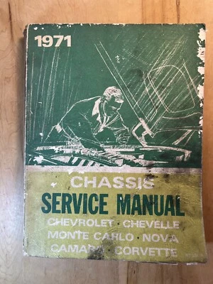 1971 Chevrolet Chassis Service Manual Chevelle Monte Car Nova Camaro Corvette B1 - Image 1 of 4
