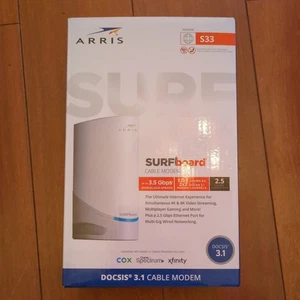 ARRIS (S33) - Cable Modem, Surfboard, DOCSIS 3.1, Multi-Gig Modem - Picture 1 of 2