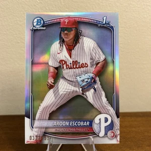 2025 Bowman AROON ESCOBAR 1st Chrome Refractor /499 Phillies - Picture 1 of 8