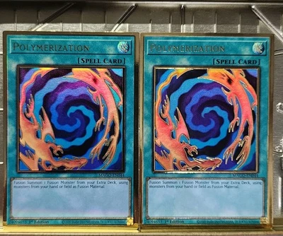 2x Yugioh MAGO-EN044 Polymerization – Premium Gold Rare 1st Edition - Image 1 of 2