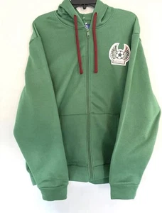 Mens Game Of The World By Excelsius Active Mexico Full Zip Hoodie Jacket Green L - Picture 1 of 10