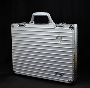 Rimowa Lufthansa Square Piccolo Silver Attache case Briefcase 918.25 - Picture 1 of 8