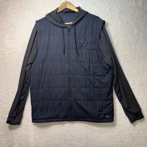 Travis Mathew Tides Up Kapuzenjacke Herren XL schwarz grau Full Zip bestickt - Bild 1 von 8