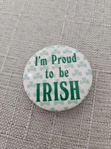  Prendedor de trébol blanco verde del día de San Patricio I’m Proud To Be Irish - Imagen 1 de 2