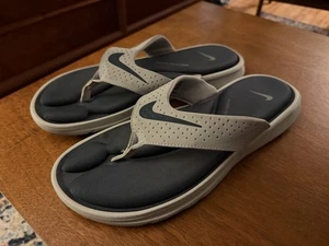 Men's NIKE COMFORT Thong Flip Flops Size 11 Sandals Slippers 916831 Grey Blue - Bild 1 von 6