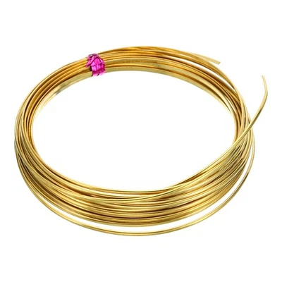 Alambre de latón medio duro calibre 12/2x1 mm diámetro 6 m/19,68 pies alambre artesanal Foto 1 de 4