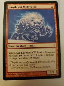 MTG Magic The Gathering Card Karplusan Wolverine Snow Creature Beast Red Coldsna - Picture 1 of 2