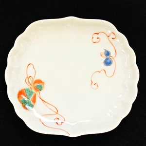 Japanese Fukagawa Arita 深川製 Plate Saucer Coaster Gourds Calabash Pattern Art - Picture 1 of 7