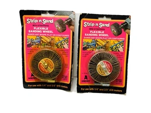Rare Vintage Lot 2 Merit Flexible Sanding Wheel Strip N Sand Mini-Stripper. Seal - Picture 1 of 5
