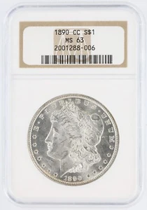 1890-CC Morgan Silver Dollar NGC MS63 S$1 Carson City Minted No Reserve - Picture 1 of 4