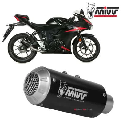 Scarico Completo MIVV MK3 Black Inox Nero per SUZUKI GSX-R 125 2017 > 2020 - Immagine 1 di 4