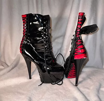 USED Pleaser Shoes size 7 Platform EXOTIC DANCER HEELS USED ULTRAAVIOLETTS SHOES - Image 1 of 3